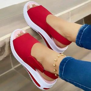 Free Shipping New Comfortable Fish-Mouth Flat-Soled Beach Sandals Low-Cut Available In Plus Sizes For Women