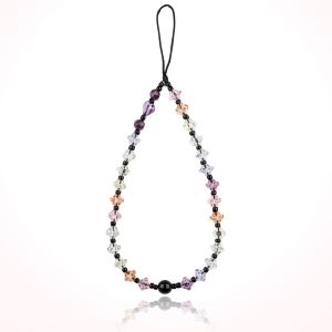 BasicSpark Colorful Crystal Blue Bead Phone Strap Heart Lantern Pendant Women Lanyard Gantungan Telefon Tangan Phone Case Airpods Decoration Chain