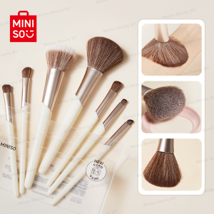 MINISO 7Pcs Makeup Brush Set Foundation Brush Eyebrow Brush Blush Brush Soft Facial&Eye Beauty Tool High Quality