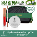[ 3in1 Makeup Set Complete Package Sale ] Greenika VEGAN Invisicover BB Cushion + Lip & Cheek Tint + Eyebrow Pencil  Self-Adjusting Shade Whitening Cushion Sweat Proof SPF30 Broad Spectrum Anti Blue Light Face Mask Transfer-Proof Makeup Complete Set. 
