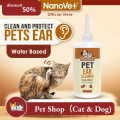 Nanovet®  Ear Cleaner Solution for Cat and Dog (150ml). 