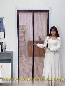 DUBOR Magnetic Mesh Curtain 80/90/100/110/120cm*210cm Magic Door Automatic Closing Window Screen Anti mosquito