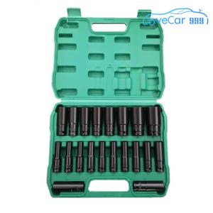 Efficient 1/2 Inch Electric Wrench Socket Set Impact Sockets Extended for Automotive Repairs Hex Impact Socket Set