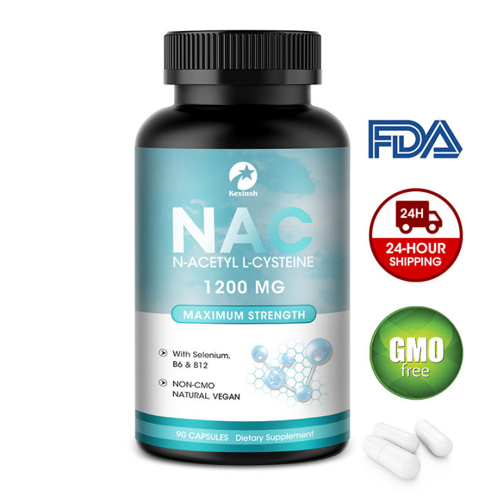 Kexinsh NAC Supplement N-Acetyl Cysteine Capsules 1200mg Maximum ...