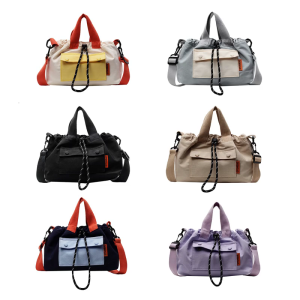 Drawstring Crossbody Bag for Women Canvas Shoulder Bag Trendy Handbag Korean Styles Messenger Bag Bucket Bag