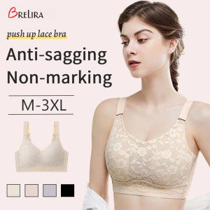 【SINGABRALETTE】Minimizer Bra Non-wired sports bra Plus Size Light Thin Petal Bra full coverage Lingerie Wireless Anti-Sagging Large Size Underwear