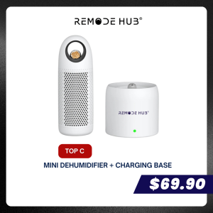 TOP C. Dehumidifier. Eco Friendly. Effortless Moisture Control. Built-In Drying Technology.