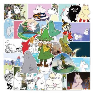 50pcs Animated Moomin Sticker Waterproof Decal Cartoon Graffiti Kindergarten Boy Girl Reward Sticker