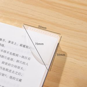 BHYJGD 6pcs PP Bookmarks Anti-Curl Fan-Shaped Book Page Clips Simple Multi-Function Page Markers Gift