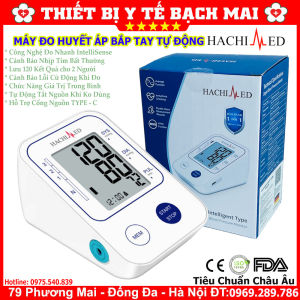 Máy Đo Huyết Áp Tự Động Bắp Tay HACHIMED C03 - Công Nghệ Đức Chính Xác Cao Đo Nhanh [Bảo Hành 03 Năm]