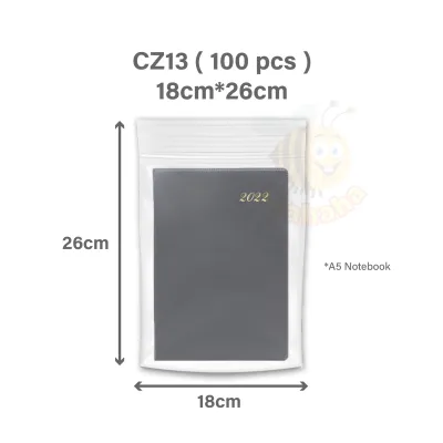 Wahaha Extra Thick (0.08mm / 0.12mm) 120 microns | 100PCS Large Size Transparent Zip Lock Bag Zip Bag Zipper Plastic Bag Ziplock Plastik Beg | Resealable Sealable Transparent Zip Lock Zipper Plastic Bag | Transparent Ziplock Bag Packaging Zip Beg 透明自封袋