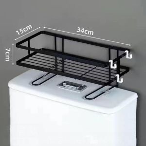 Wall Mounted Over The Toilet Storage Rack No Drill Needed Rustproof Metal Bathroom Shelf Organizer
