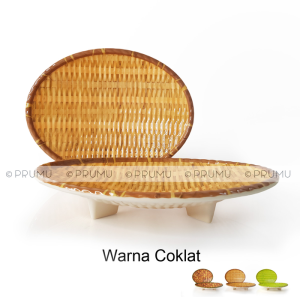 Piring Oval Melamin 9 inch - Piring Cafe - Piring Restoran - Piring Hotel - Piring Resto - Piring Motif - Piring Cantik - W 7809
