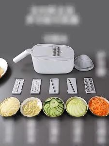 LODER ECOCO Multifunction Vegetable Cutter Slicer Grater Drain Basket Kitchen Food Chopper Set