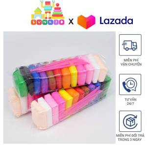Đồ chơi đất nặn 12 màu sắc khác nhau nhẹ tự khô dễ dàng tạo hình đồ chơi DIY giúp bé kích thích khả năng sáng tạo