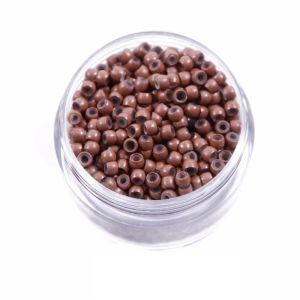 HUNIU 1000 Pcs 3.0mm Vòng Nano Silicon Vòng buộc tóc Hạt nhỏ Hạt tóc Xếp Nếp Tự làm Dreadlock Vòng đồng với Silicone Salon