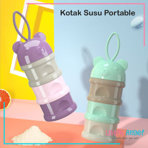 Tempat Susu Susun Bayi Kotak Travel Susu Formula Wadah Sekat Tingkat Dispenser Makanan Kontainer Susu Bubuk Anak Bayi Container