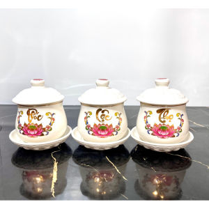 Bộ 3 chung phúc Lộc  thọ đủ size đựng muối   gạo nước thờ cúng-Dothogiasii