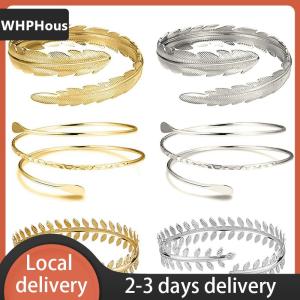 [COD] WHPHous Ship within 24 hours Fashion Arm Bracelet for Women Girls Mental Open Upper Arm Bangle Bracelet Simple Adjustable Armlet Armband
