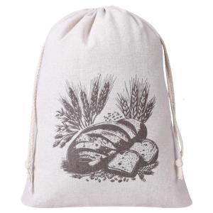 Washable Cotton Bread Bag TPU Lining Secure Drawstring Design Perfect For French Bread Sourdough Buns Bakery Storage