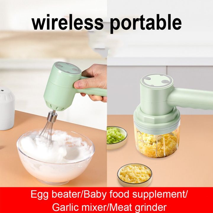 WHDPETS Wireless Food Mixer 3 Speed Handheld Electric Food Blender Egg