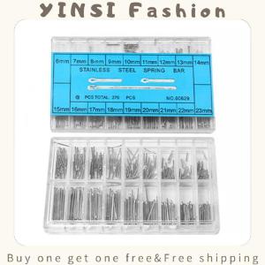 YINSI 360pcs Watch Band Split Pins With Box Stainless Steel Watch Bracelet Strap Link Pins Cotter Bar Assortment Watch Repair Tools