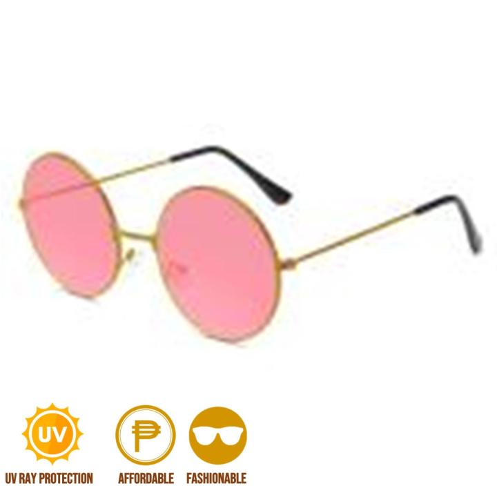 ANT Retro Round Style Harry Potter Colored Vintage Glasses Tint Sunglasses Sunnies Shades Metal Frame Light Pink Lazada PH