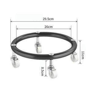 Gasul Stand Moveable Rolling Tray Gas Tank Holder Metal Plant Basin Extra Thick Universal Wheel Brak