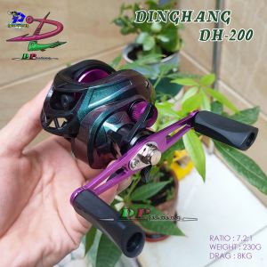 Máy ngang câu cá 7 màu ánh tím DH 200 Máy câu lure.!!!