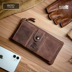 Dompet Pria REVEN BILFOLD WALLET Panjang Lipat Dua Cowok Kulit Sapi 100% Premium Keren Terbaru