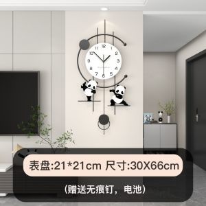 Modern Style Panda Clock Creative Living Room Wall Clock Simple Modern Home Decoration Clock Wall Unique Fashion Art GiftFast shipping