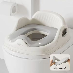 Bệ ngồi toilet bệ thu nhỏ bồn cầu cho bé BABYVIVA đệm PU cao cấp bảo vệ cột sống (mẫu 2)