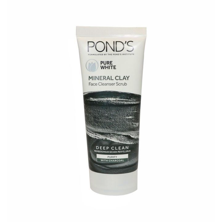 POND'S Pure White Mineral Clay Face Cleanser Scrub 90g Lazada PH
