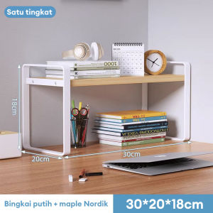 Rak Desktop Storage Rak Buku Minimalis Rak Serbaguna Desktop Rak Buku Desktop Meja Computer