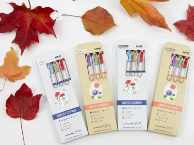 ปากกา ปากกาเจล Uni ball One เซท 3 สี รุ่น Autumn and Winter Limitied edition ราคาต่อ 1 เซท