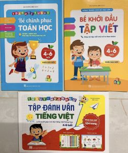 Sách - Combo Bé chinh phục toán học Bé khởi đầu tập viết và Tập đánh vần tiếng việt (3 quyển)