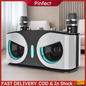 Portable Wireless Speakers with 2 Microphones Mini Karaoke Machine for Adults Kids Home Party Gifts