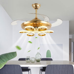 48 Inch Ceiling Fan With Light Ceiling Light Chandelier 3 Colors Led 6 Speeds Reversible Bladestiming Ceiling Light With Fan Remote Control Ceiling Light For Living Room Dining Room Bedroom Low Ceiling Fan