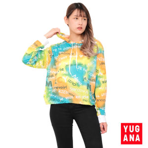 YUGANA - KADE Kaos Crop Hoodie Tie Dye XXL Jumbo Lengan Panjang Wanita