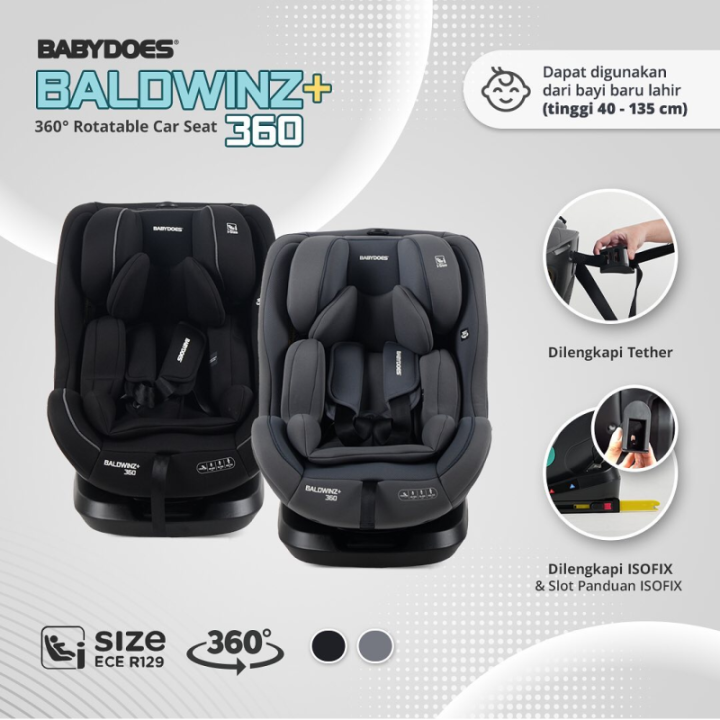 BabyDoes BD 87052 Baldwinz+ 360 Rotatable Car Seat Dudukan Kursi