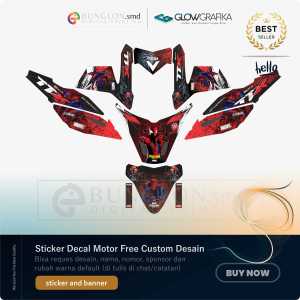 DECAL STIKER MOTOR CUSTOM YAMAHA X RIDE EDISI SPYDERMAN
