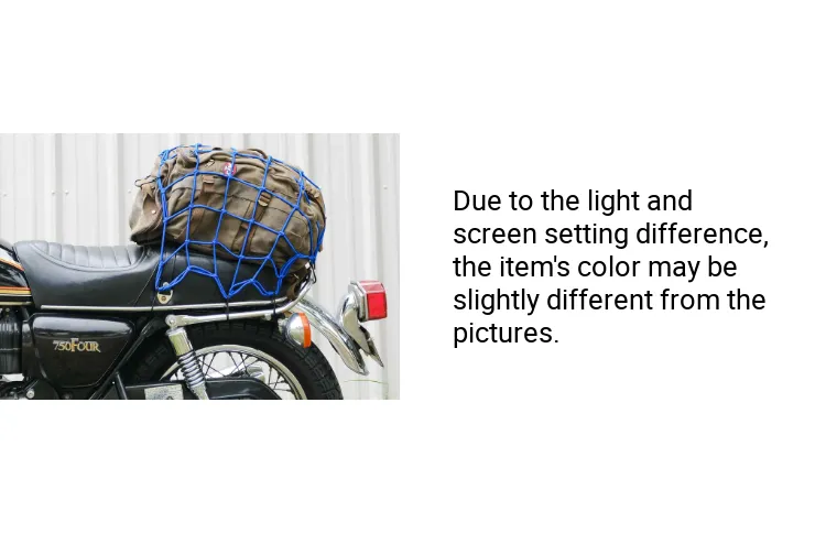 JNNJ 2 Pcs Motorcycle Net, 2 Spider Nets And 2 Motorcycle Elastic Luggage Hooks, Luggage Cargo Net Helmet Nets With Hooks, Cargo Net 40cm X 40cm With Thicken Hook, For Motorcycles Motorbike - View #7
