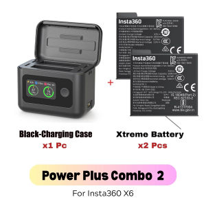 【Malaysia STOCK】SYMIK Smart Charging Case with Screen for Insta360 X6 Lite Battery 1300mAh Xtreme Battery 2600mAh Power Combo Accessories