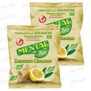 Mental Organic Ginger Lemon Candy – Tangy Ginger & Refreshing Lemon Hard Candy 90g (2-Pack) Organic Flavor Blend
