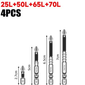 6PCS K5 Strong Magnetic Screwdriver Drill Bit Set Non-slip Alloy Steel Cross Head Impact Resistant Bits Electric Screwdriver Tips