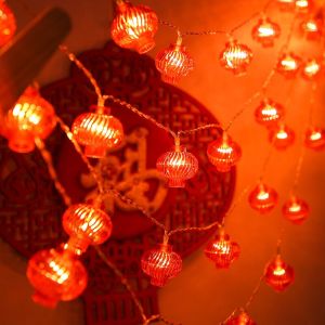 ??Original Product+FREE Shipping?? Chinese Knot Lantern 20/40/100 LED String Lights Battery USB Plug Waterproof Christmas Decor New Year Spring Festival Room Pendant DHD6