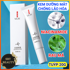 Kem Dưỡng Mắt Chống Nếp Nhăn VEZE Chiết Xuất Từ Rau Má Niacinamide Tuýp 20g – Giảm Thâm Quầng Mắt Bọng Mắt Làm Mờ Nếp Nhăn