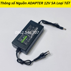 Bộ đổi nguồn điện 220v sang 12V-5A (DC) (Nhựa) Nguồn led 12V 5A  - Bộ Adapter Chuyển Nguồn 12v 5A ( Hàng Tốt )