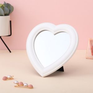 Love Heart Mirror Cermin Love Hati Aesthetic Portable Cermin Meja Kaca Rias Makeup