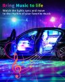 YM E-Brightt 5 in 1 Car Interior Led Light Kit，Dreamcolor Acrylic Neon Interior Car LED Strip Lights，Dash Footwell Multicolor with Music Sync Mode and DIY Mode. 